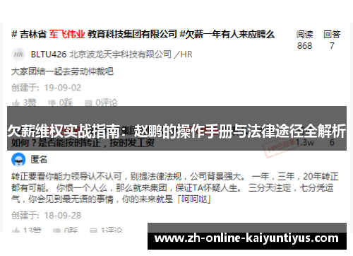 欠薪维权实战指南：赵鹏的操作手册与法律途径全解析